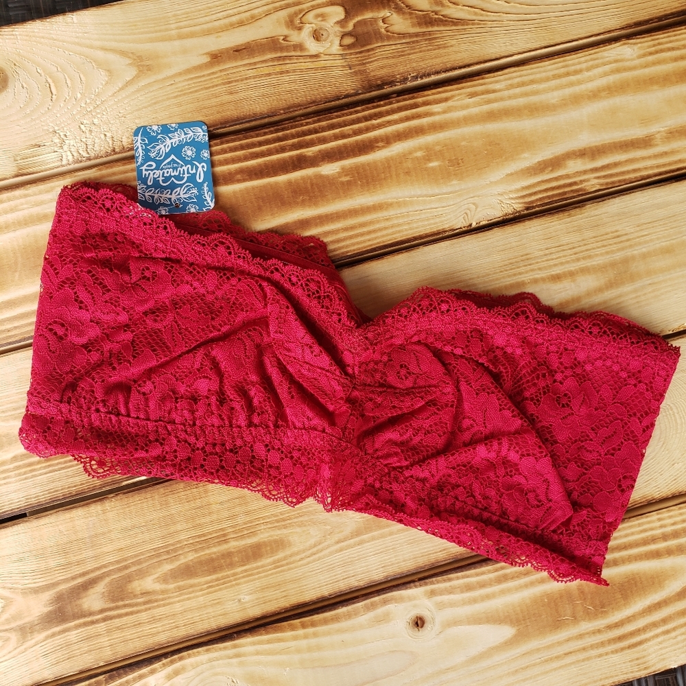 Free People Lacey Looks Bandeau in Red